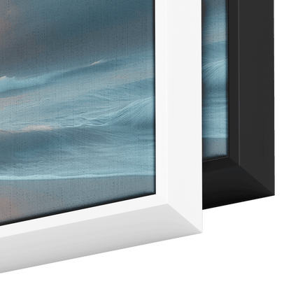 Coastal Scene Soft Waves Muted Pastel Skies Neutral Sandy Shores Ultra High Definition Minimalist Panoramic Framed Canvas Wall Art - Awakening Righteousness