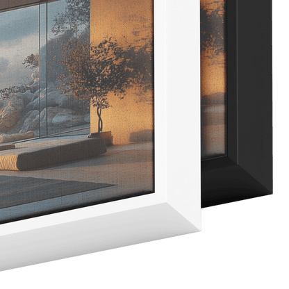 Coastal View Calm Waves Beige Gray Muted Tones Minimalist Detailing Ultra High Definition Tranquil Panoramic Framed Canvas Wall Art - Awakening Righteousness