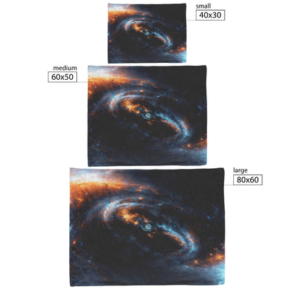 Cosmic Galaxy Swirl Fleece Sherpa Blanket Soft Celestial Nature Inspired Vibrant Space Design - Awakening Righteousness