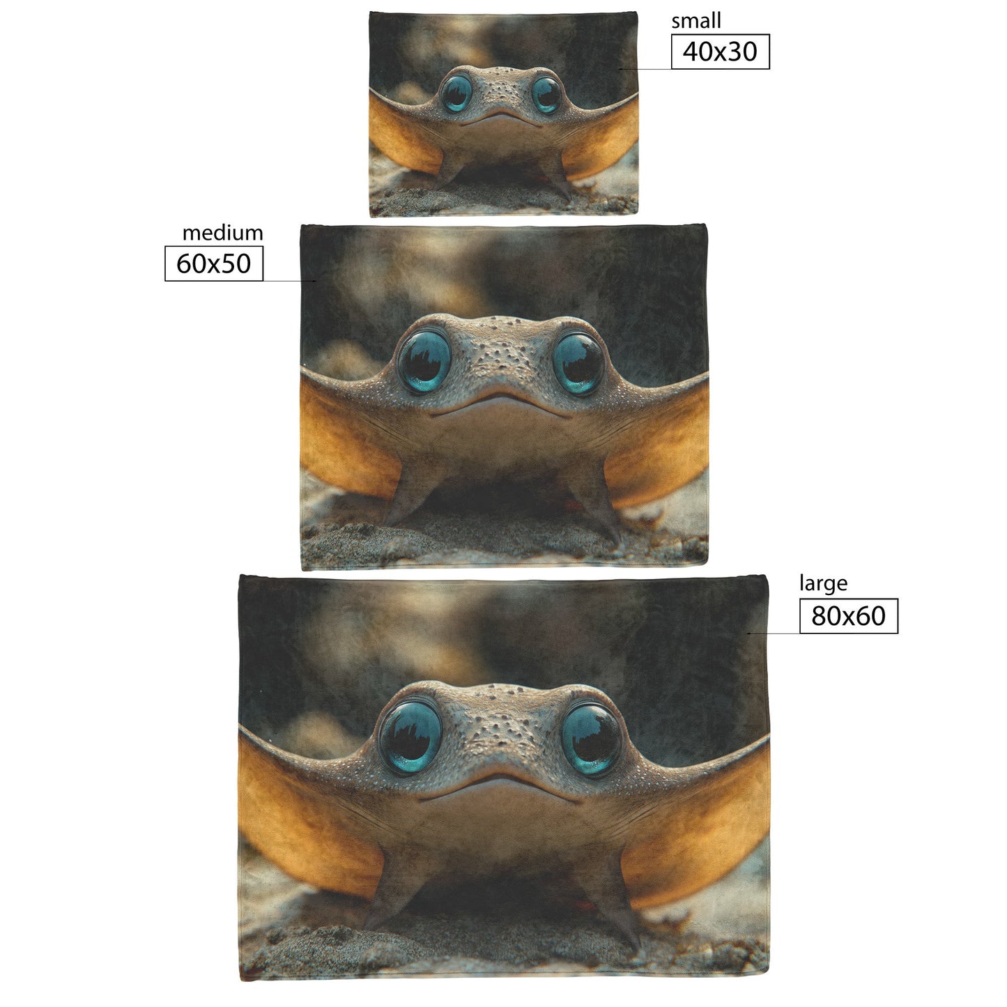 Cute Charming Sting Ray with Expressive Eyes on Ocean Floor Cozy Fleece Sherpa Blanket - Awakening Righteousness