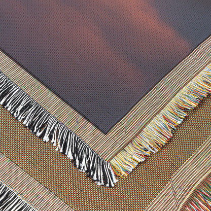 Egyptian Pyramids Above Clouds Sunset Cozy Woven Throw Blanket - Awakening Righteousness