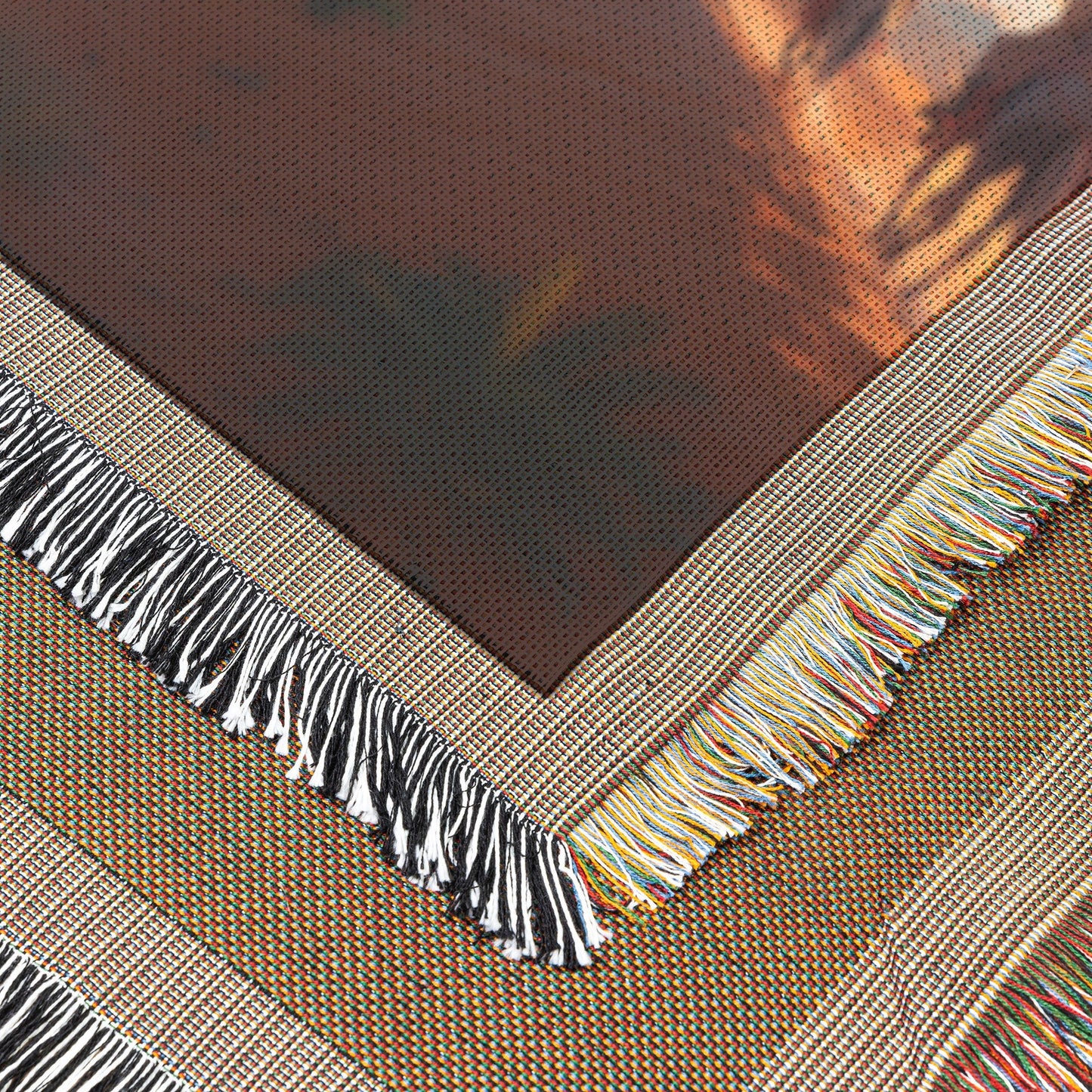 Egyptian Pyramids at Sunset Woven Throw Blanket - Awakening Righteousness