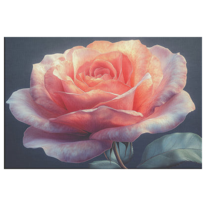 Elegant Pink Rose Canvas Wall Art Romantic Floral Artwork for Home and Bedroom Decor - Awakening Righteousness