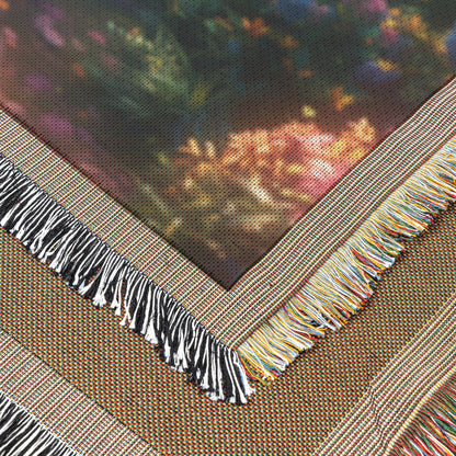 Enchanting Garden Path Woven Throw Blanket - Awakening Righteousness