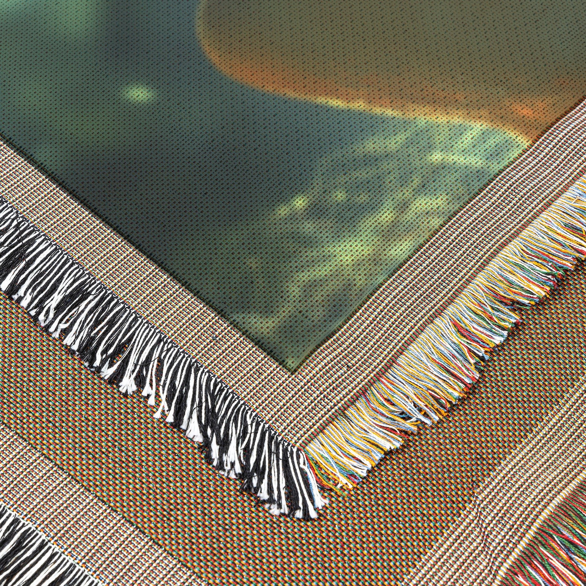 Eve and Serpent Face to Face in the Garden of Eden Woven Throw Blanket for Home Decor - Awakening Righteousness