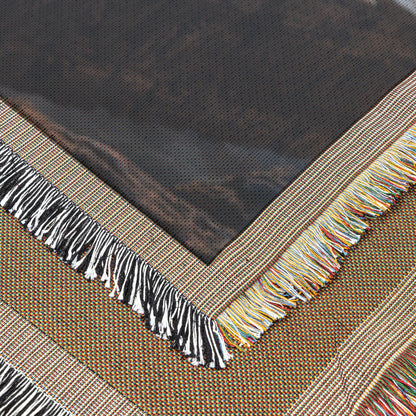 Flat Earth Firmament with Ancient Hieroglyphs Woven Throw Blanket - Awakening Righteousness