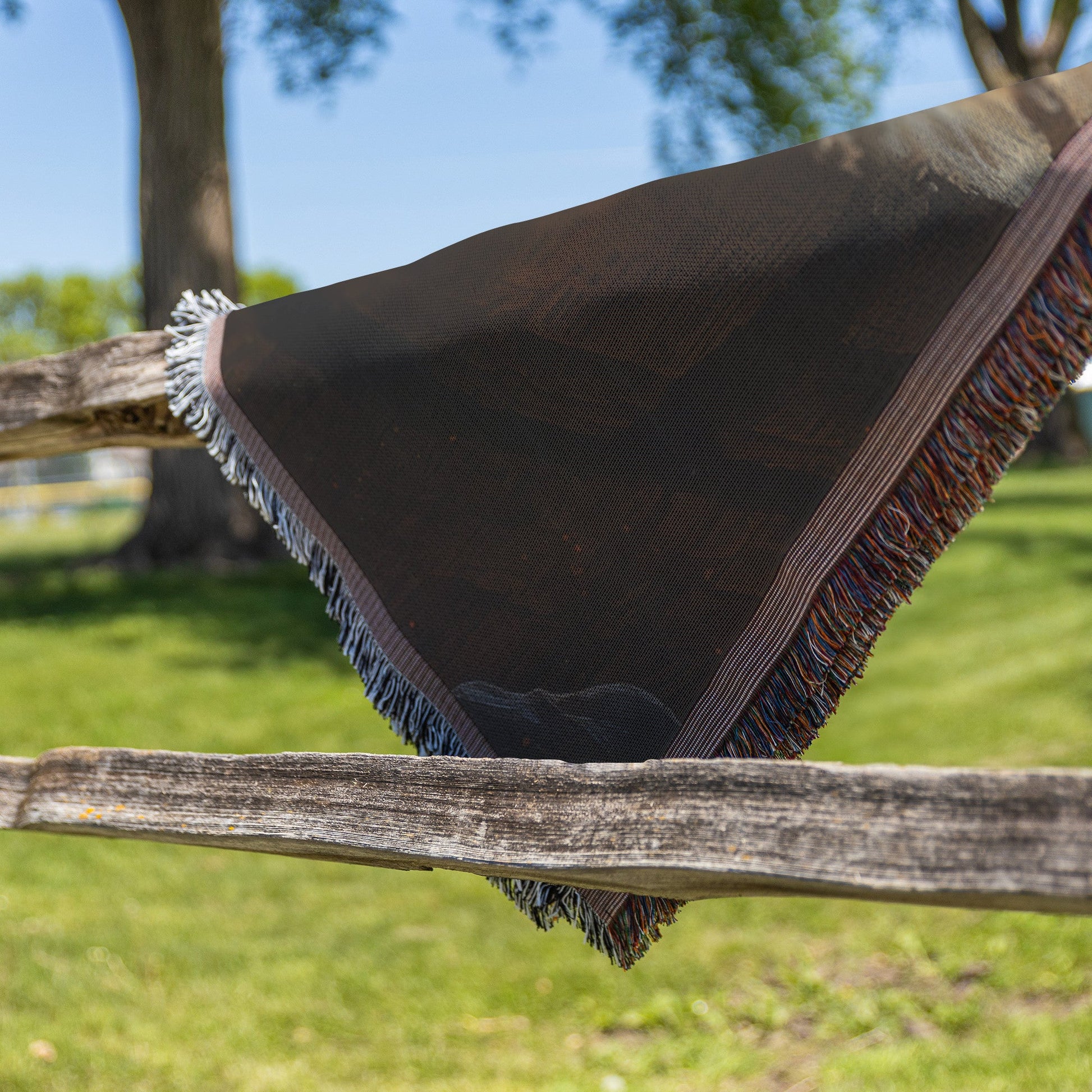 Flat Earth with Firmament and Ancient Carved Stone Table Woven Throw Blanket - Awakening Righteousness