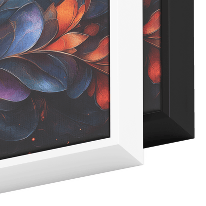 Floral Mandalas Geometric Symmetry Stained Glass Panoramic Framed Canvas Wall Art for Home and Office Decor - Awakening Righteousness