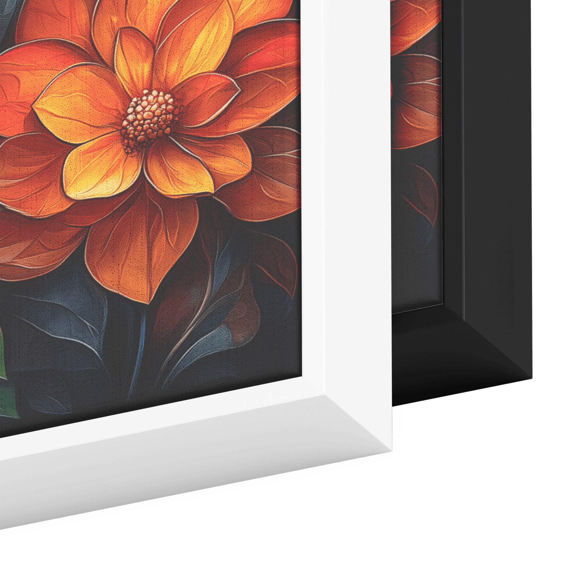 Floral Mandalas Geometric Symmetry Stained Glass Panoramic Framed Canvas Wall Art for Home and Office Decor - Awakening Righteousness