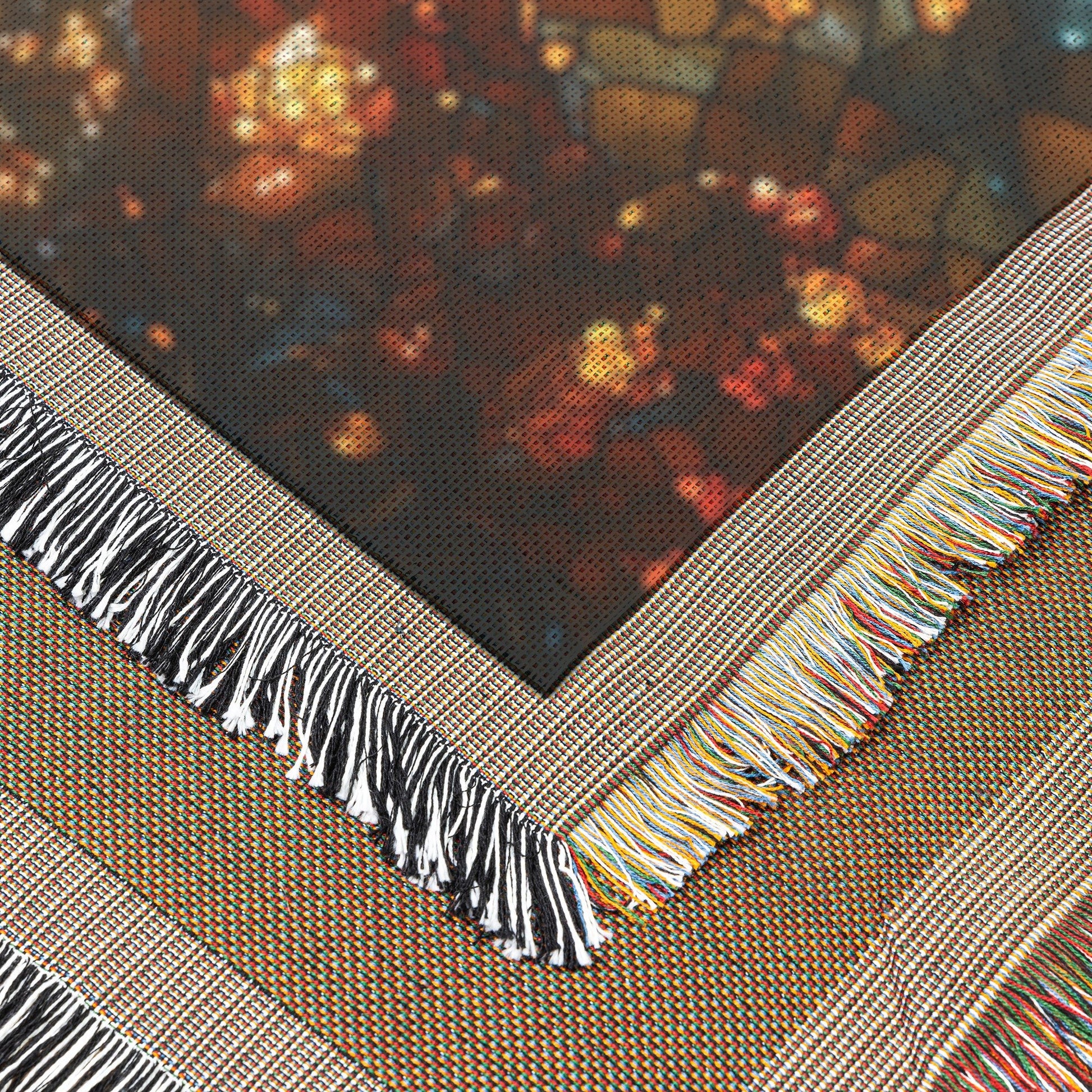 Glowing Dove Stained Glass Woven Throw Blanket for Inspirational Christian Home Decor and Cozy Faithful Comfort - Awakening Righteousness