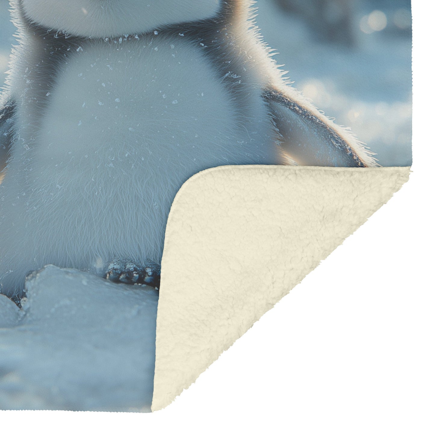 Joyful Baby Penguins with Dancing Children Cozy Sherpa Fleece Blanket - Awakening Righteousness