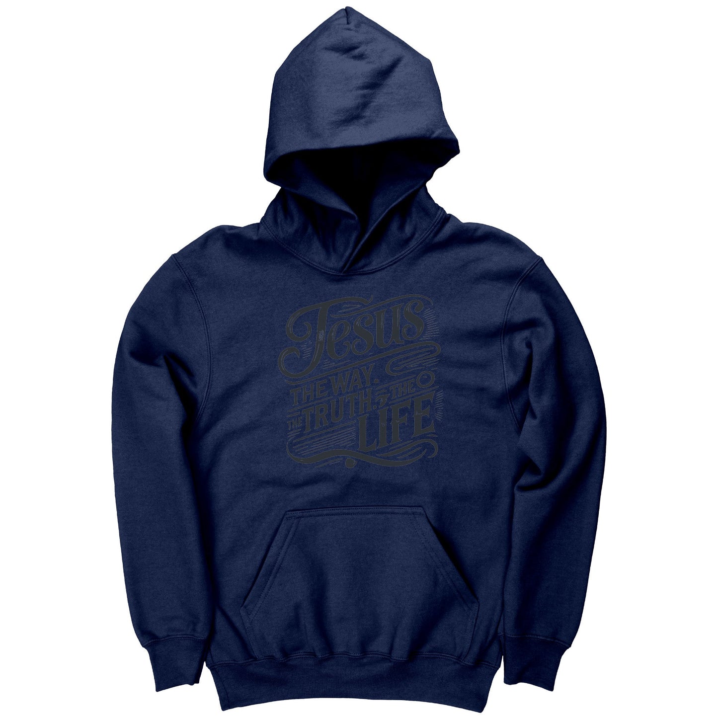 Kids Jesus Hoodie The Way The Truth The Life Christian Sweatshirt Faith Based Bible Verse Apparel Inspirational Gift for Girls and Boys - Awakening Righteousness