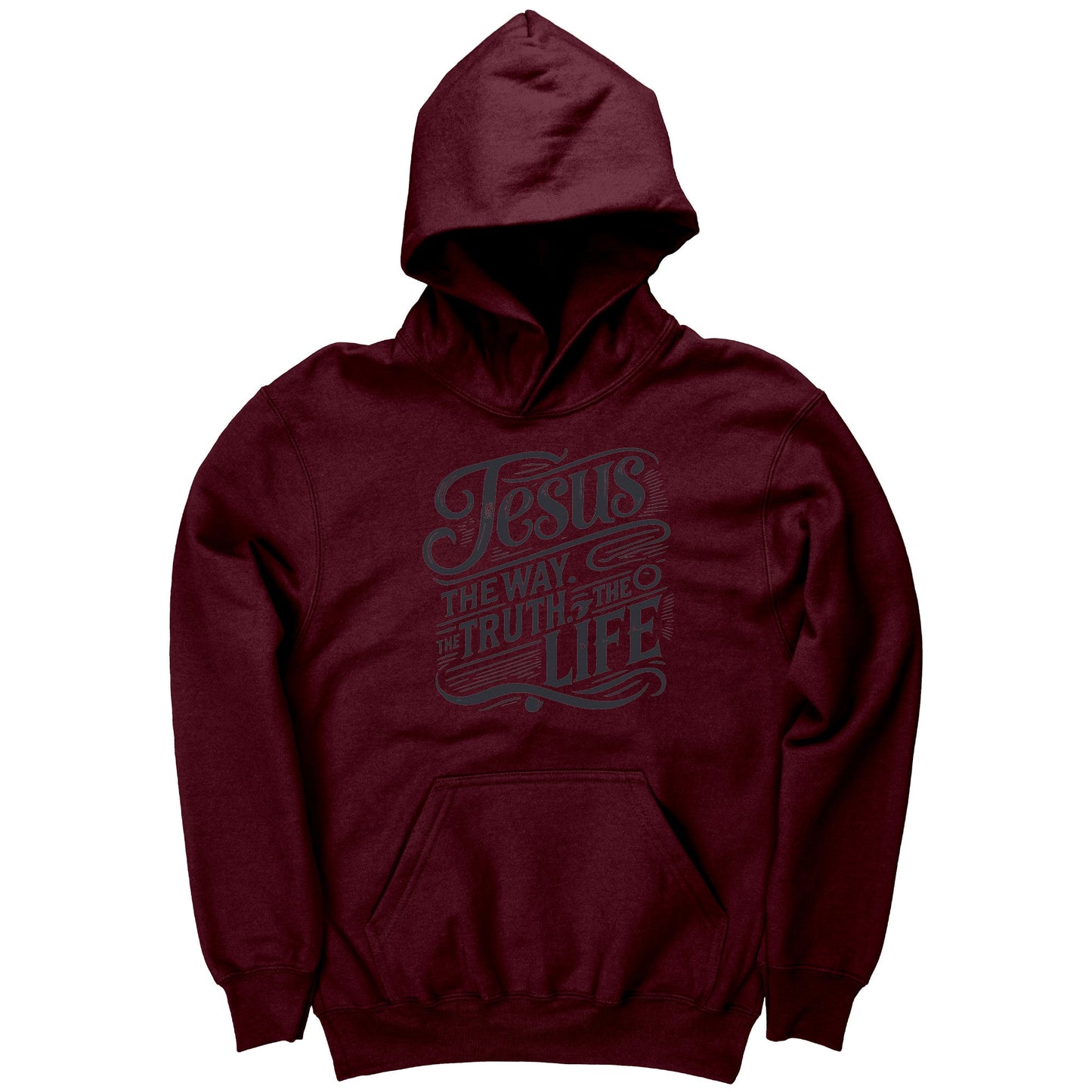 Kids Jesus Hoodie The Way The Truth The Life Christian Sweatshirt Faith Based Bible Verse Apparel Inspirational Gift for Girls and Boys - Awakening Righteousness