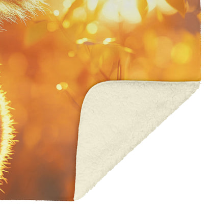 Koala Clinging to Eucalyptus Tree Under Glowing Sunset with Golden Light Fleece Sherpa Blanket - Awakening Righteousness