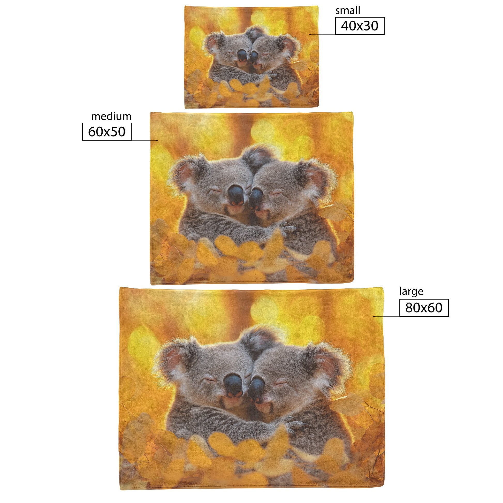 Koala Mother and Joey Resting Peacefully in Lush Tree with Sunlight Filtering Through Leaves Fleece Sherpa Blanket - Awakening Righteousness