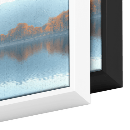 Lake Scene Soft Beige Water Faint Mountains Minimalist Detailing Ultra High Definition Modern Panoramic Framed Canvas Wall Art - Awakening Righteousness