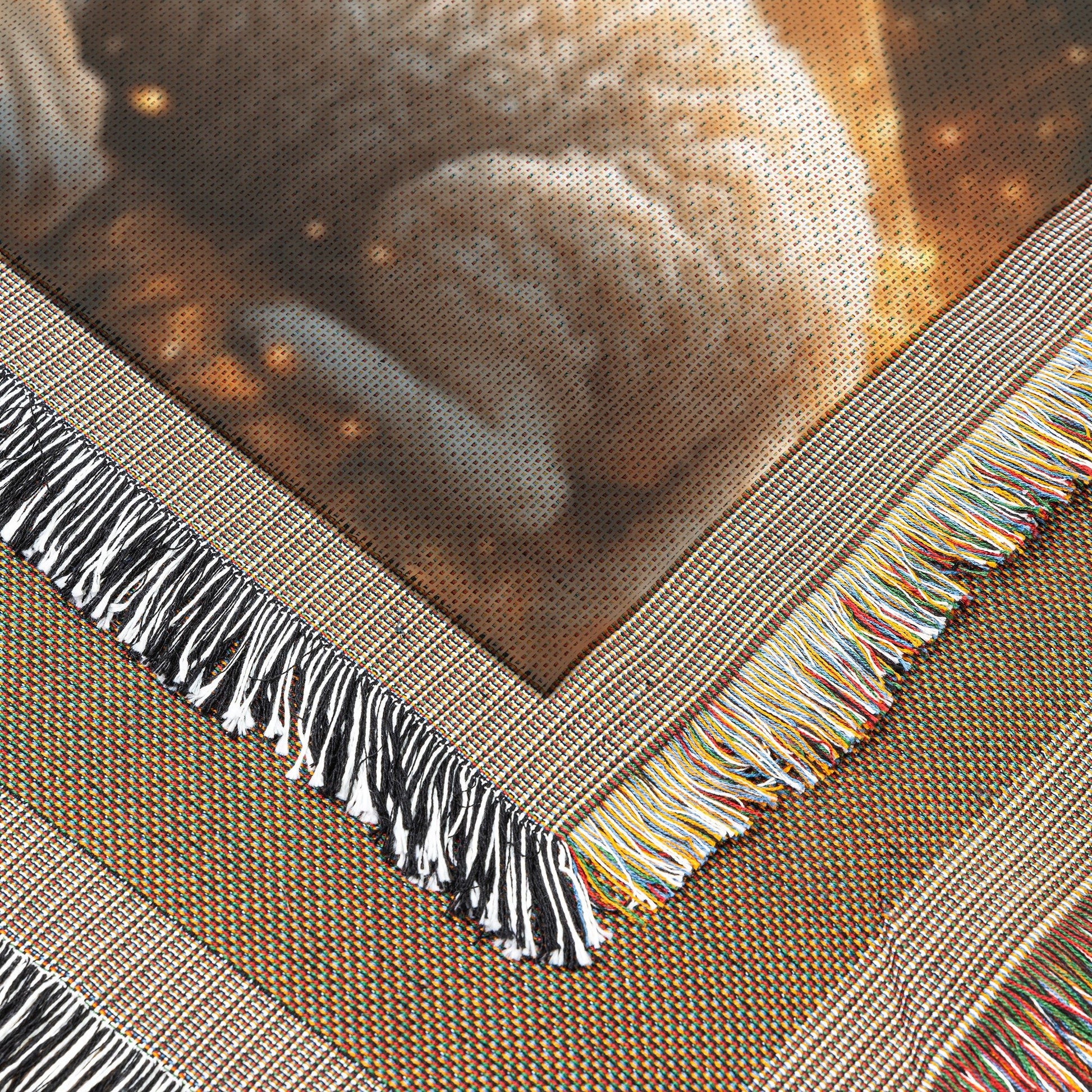 Lion and Lamb Sleeping Peacefully Together Woven Throw Blanket for Cozy Home Decor - Awakening Righteousness