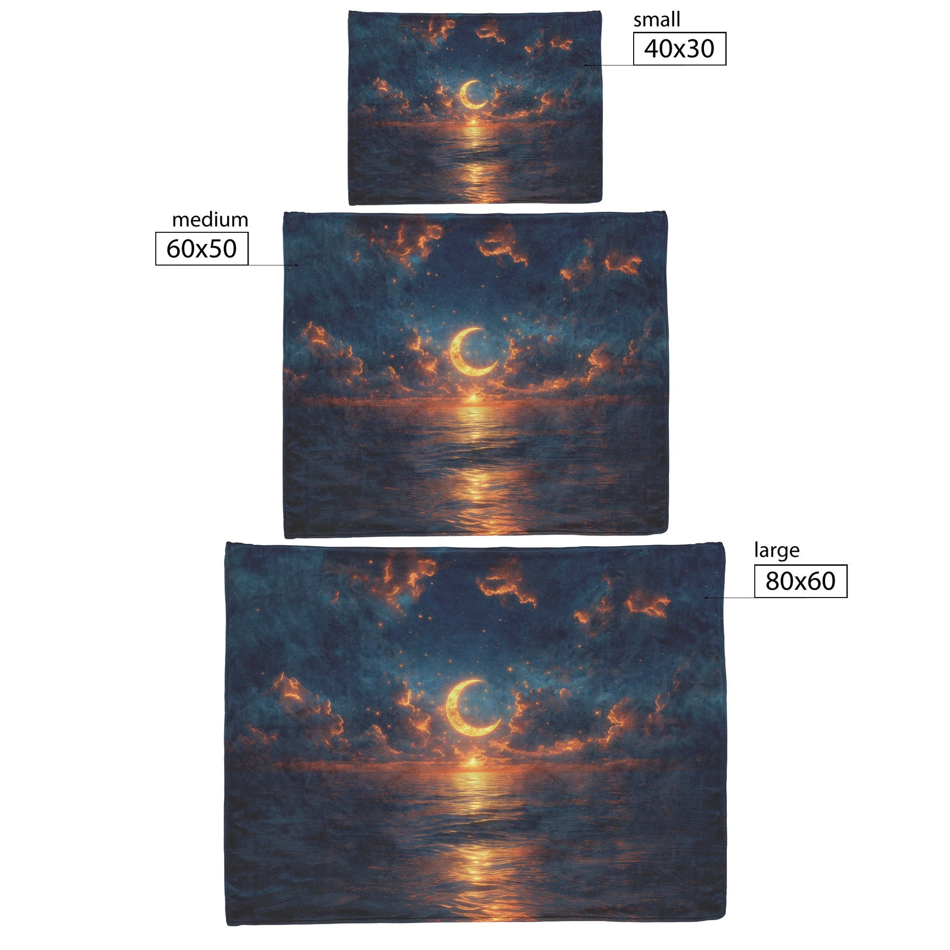 Luminous Sun Embracing Radiant Crescent Moon Golden Stars Twilight Skies Surreal Landscapes Fleece Sherpa Blanket - Awakening Righteousness