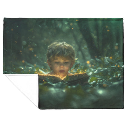 Magical Forest Tale Fleece Sherpa Blanket Soft Whimsical Nature Inspired Storytime Design - Awakening Righteousness