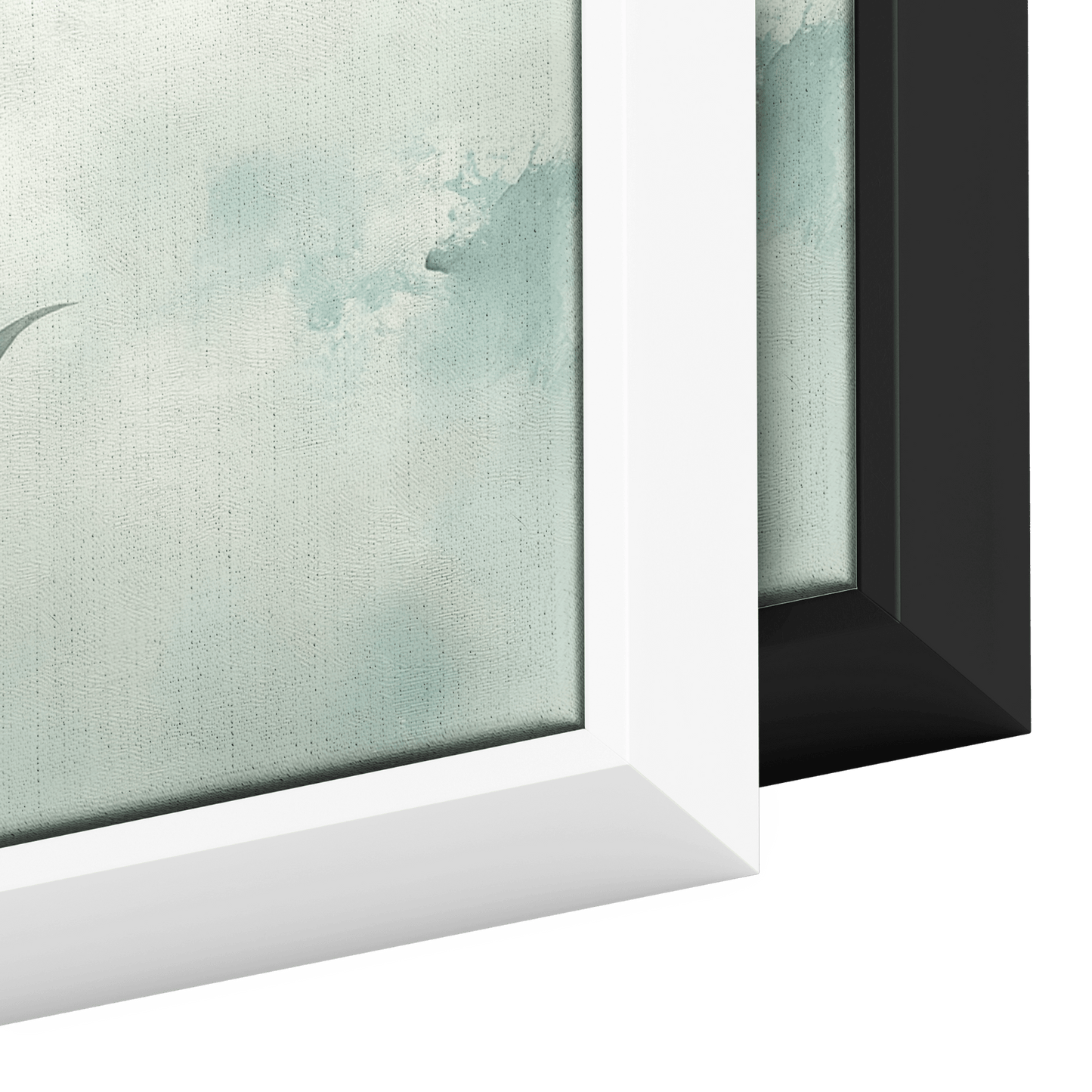 Minimalist Botanical Print Simple Lilies Subtle Watercolor Highlights Soft White Green Ultra High Definition Textured Background Panoramic Framed Canvas Wall Art - Awakening Righteousness