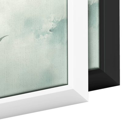 Minimalist Botanical Print Simple Lilies Subtle Watercolor Highlights Soft White Green Ultra High Definition Textured Background Panoramic Framed Canvas Wall Art - Awakening Righteousness