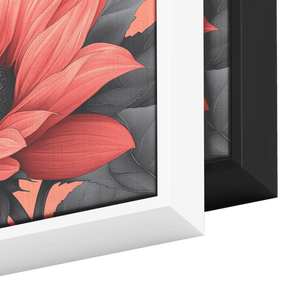Minimalist Monochrome Line Art Blooming Sunflower Pastel Pink Background Soft Elegant Linework Ultra High Definition Meticulously Detailed Panoramic Framed Canvas Wall Art - Awakening Righteousness