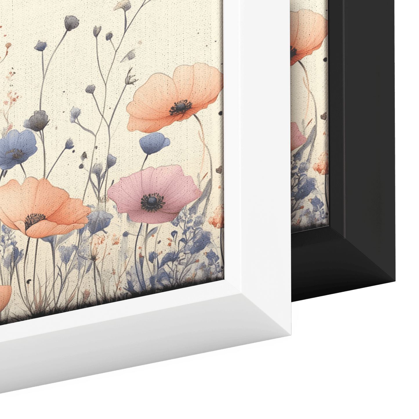 Minimalist Monochrome Line Art Garden Flowers Thin Clean Lines Warm Beige Background Ultra High Definition Elegant Design Panoramic Framed Canvas Wall Art - Awakening Righteousness