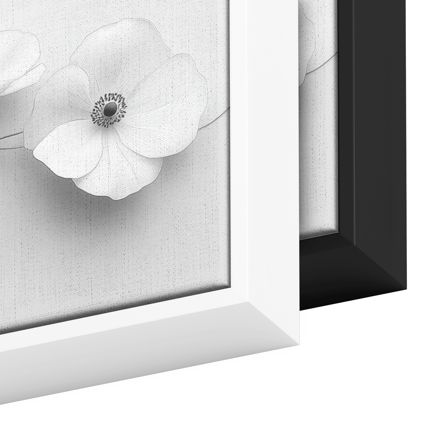 Minimalist Monochrome Line Art Wildflowers Soft Gray Background Subtle Shading Smooth Lines Ultra High Definition Luminous Highlights Panoramic Framed Canvas Wall Art - Awakening Righteousness