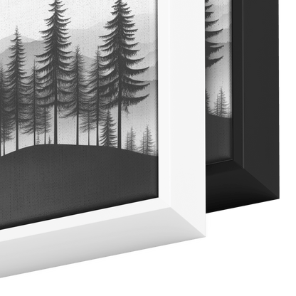 Minimalist Panoramic Scene Hills Tree Lines Soft Beige Taupe Tones Clean Lines Ultra High Definition Elegant Finish Panoramic Framed Canvas Wall Art - Awakening Righteousness