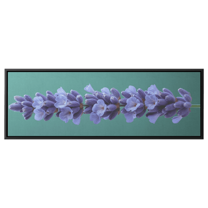 Minimalist Single Stem Floral Artwork Lavender Simple Linework Soft Green Background Elegant Minimalism Ultra High Definition Panoramic Framed Canvas Wall Art - Awakening Righteousness