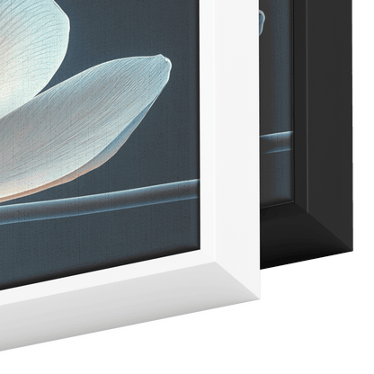 Minimalist Single Stem Floral Artwork Orchid Delicate Lines Solid Gray Background Ultra High Definition Luminous Accents Panoramic Framed Canvas Wall Art - Awakening Righteousness