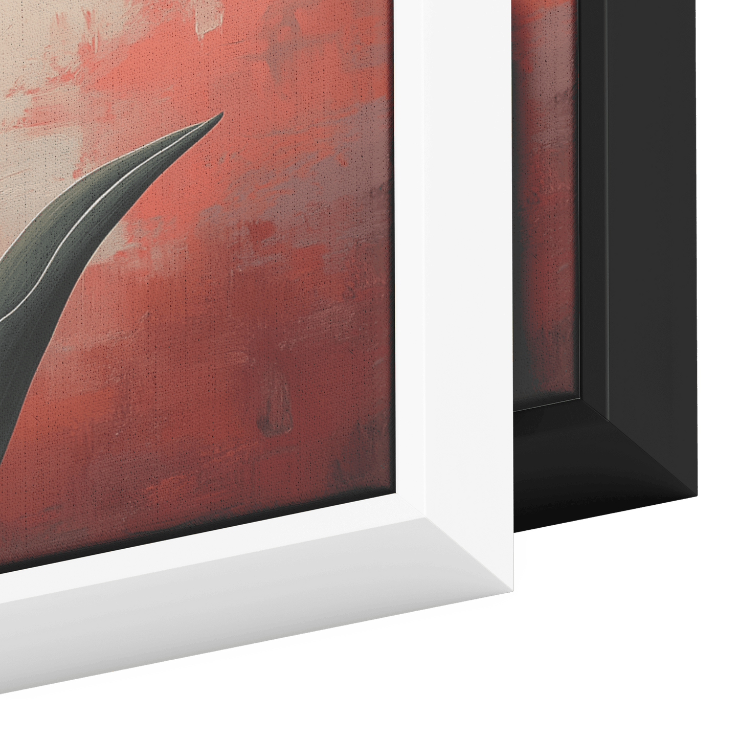 Minimalist Single Stem Floral Artwork Tulip Minimal Details Matte Beige Background Ultra High Definition Clean Modern Design Panoramic Framed Canvas Wall Art - Awakening Righteousness