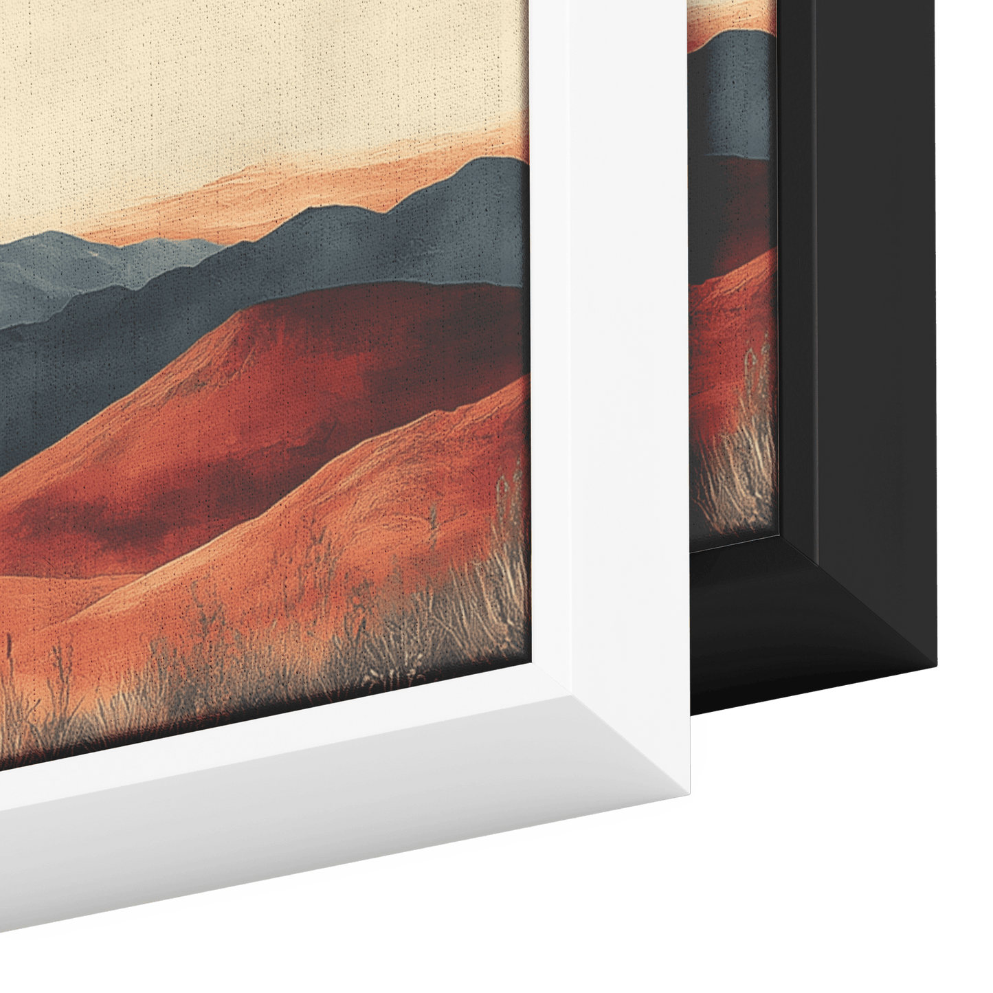 Minimalist Sunburst Design Crescent Arches Warm Beige Terracotta Tones Ultra High Definition Boho Modern Aesthetic Panoramic Framed Canvas Wall Art - Awakening Righteousness