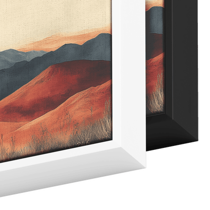 Minimalist Sunburst Design Crescent Arches Warm Beige Terracotta Tones Ultra High Definition Boho Modern Aesthetic Panoramic Framed Canvas Wall Art - Awakening Righteousness