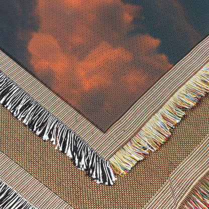 Mountain Peak Glory Woven Throw Blanket Sunrise Majesty Christian Creation Inspired Decor for Home or Gift - Awakening Righteousness