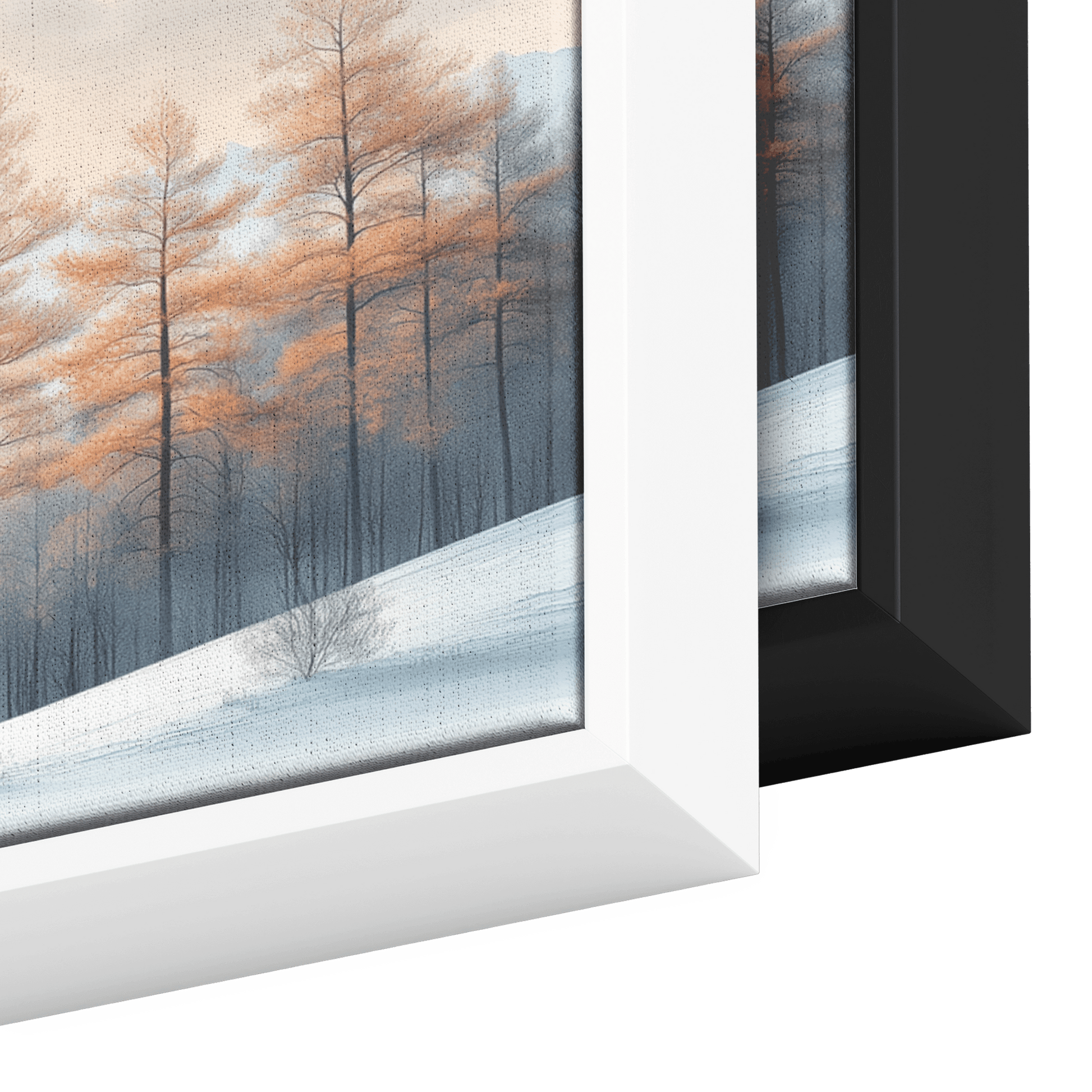 Muted Panoramic Illustration Gently Sloping Hills Sparse Tree Clusters Soft Brown Gray Tones Ultra High Definition Modern Minimalist Panoramic Framed Canvas Wall Art - Awakening Righteousness