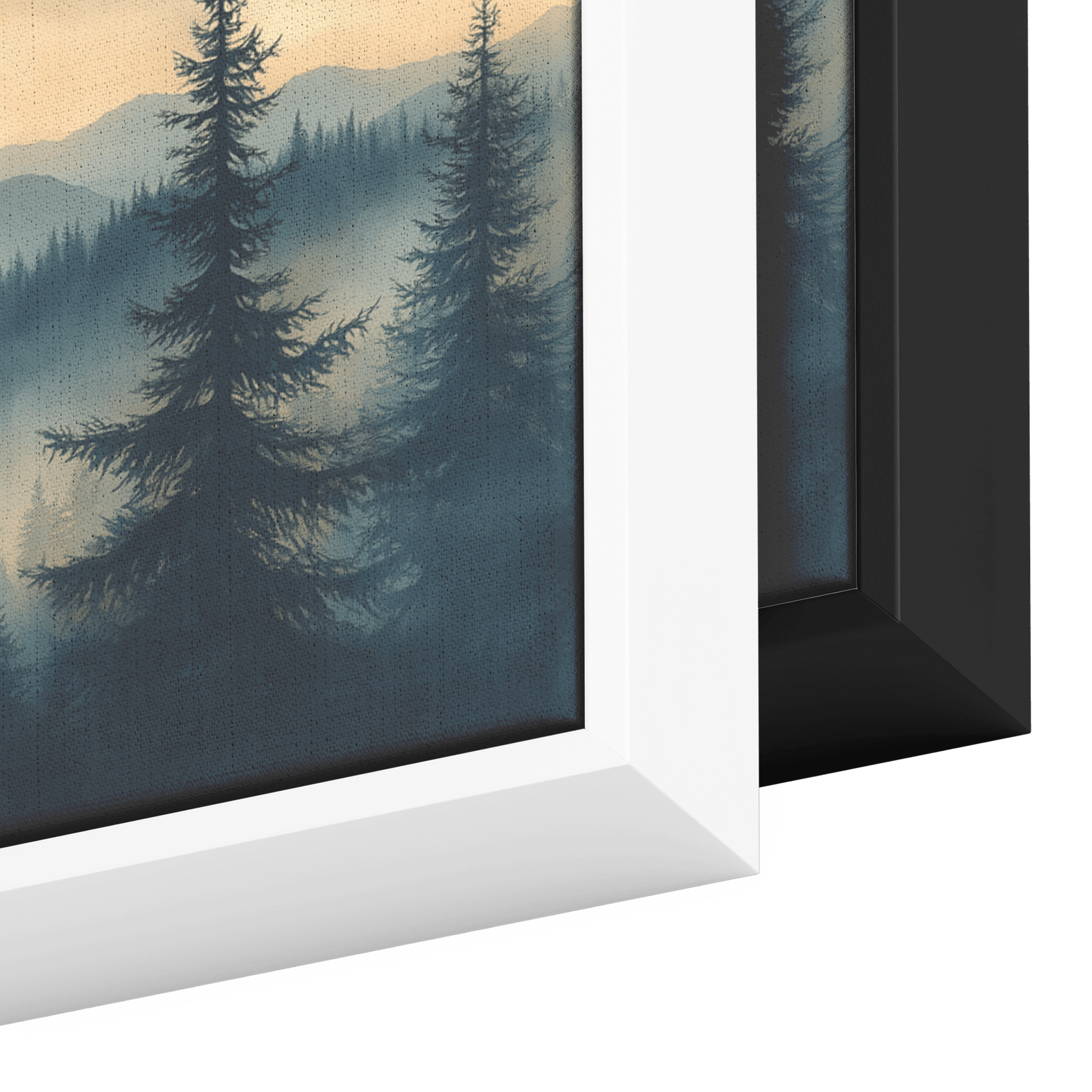 Muted Panoramic Illustration Gently Sloping Hills Sparse Tree Clusters Soft Brown Gray Tones Ultra High Definition Modern Minimalist Panoramic Framed Canvas Wall Art - Awakening Righteousness