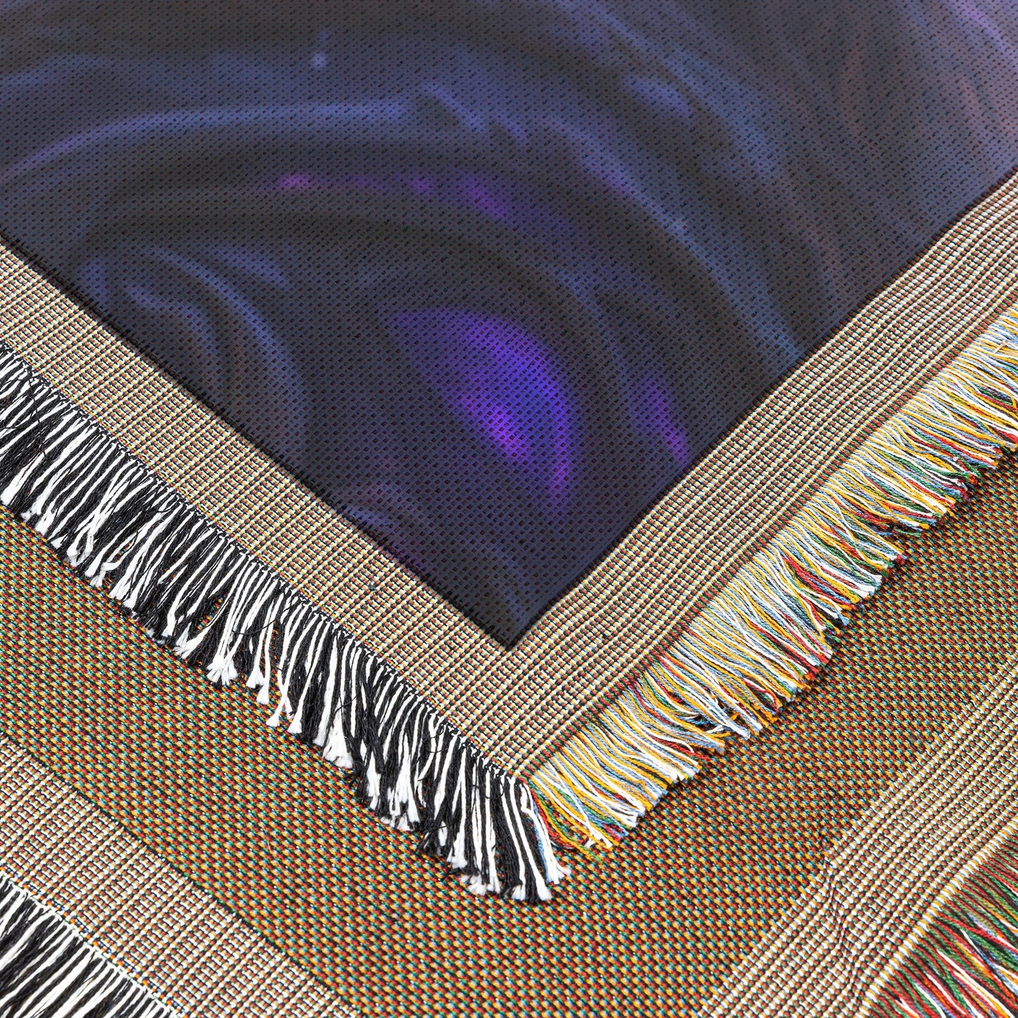 Mystical Night Elf Woven Throw Blanket Enchanting Fantasy Art Purple Glow Alliance Inspired Home Decor and Gifts - Awakening Righteousness