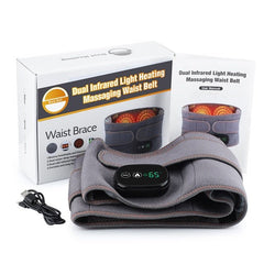 New 2023 Dual Infrared Light Heating Massage Decompression Waist Belt With Digital Display - Awakening Aesthetics