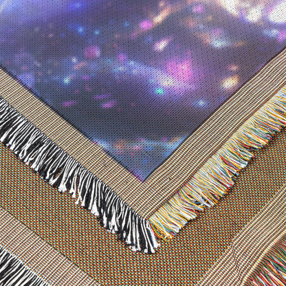 Night Elf Alliance Hero Woven Throw Blanket Enchanting World of Warcraft Fantasy Art for Home or Gift - Awakening Righteousness