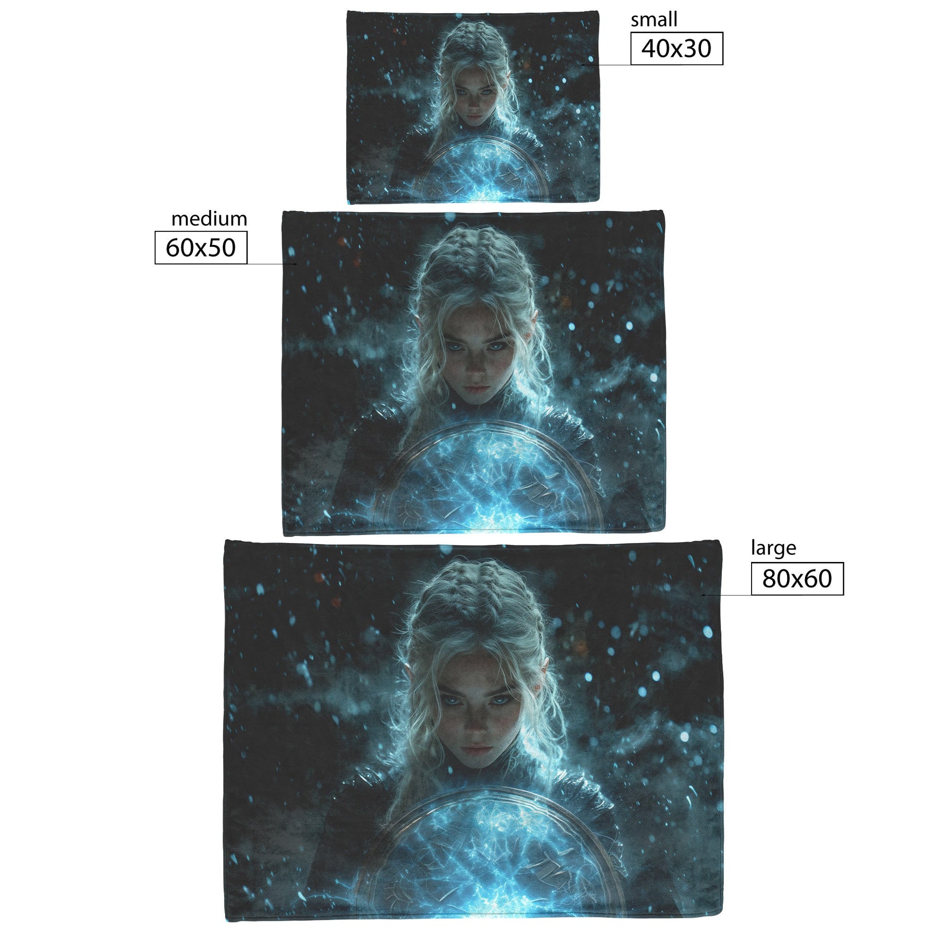 Night Elf Paladin Fleece Sherpa Blanket Glowing Shield Silver Highlights Shimmering Textures Elegant Inspiring WoW Design - Awakening Righteousness