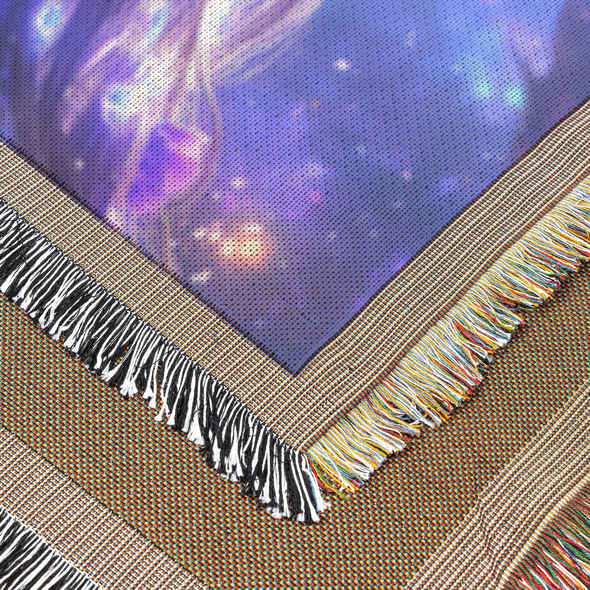 Night Elf Radiance Woven Throw Blanket Enchanted Fantasy Glow Forest Inspired Home Decor for Gaming Enthusiasts - Awakening Righteousness
