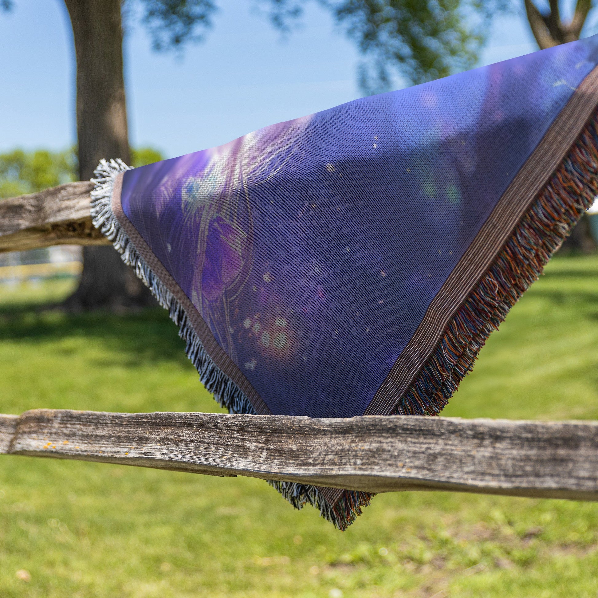 Night Elf Radiance Woven Throw Blanket Enchanted Fantasy Glow Forest Inspired Home Decor for Gaming Enthusiasts - Awakening Righteousness