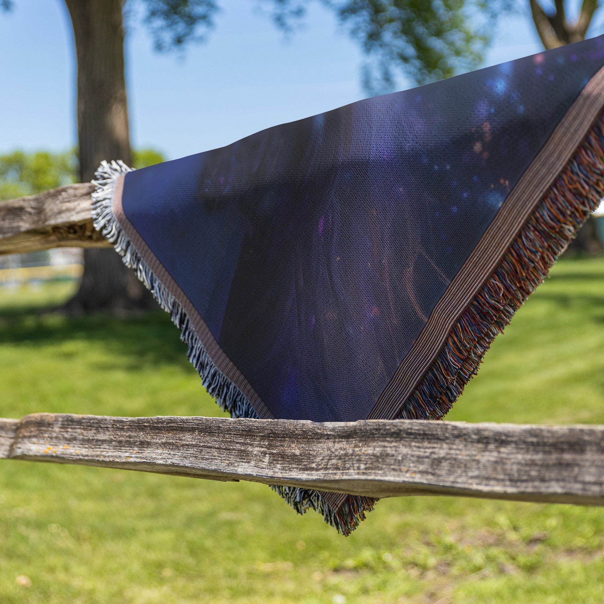 Night Elf Woven Throw Blanket WoW Fantasy Art Divine Alliance Female Character for Gaming Home Decor or Gift - Awakening Righteousness