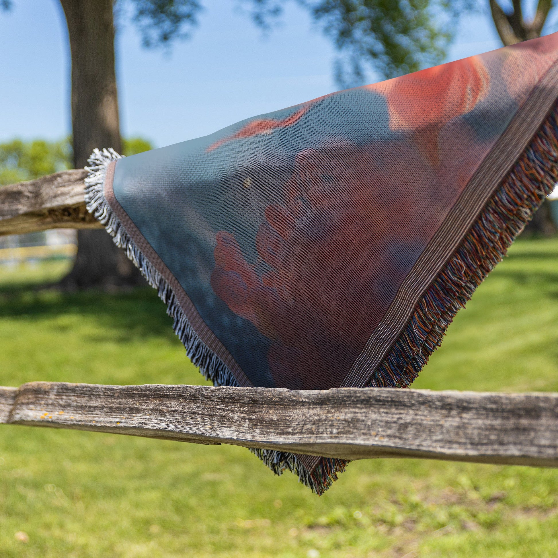 Pair of Beautiful Pink Betta Fish Swimming in Coral Woven Throw Blanket for Cozy Home Decor - Awakening Righteousness