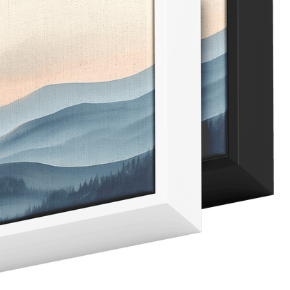 Panoramic Nature Illustration Muted Landscape Rolling Hills Beige Gray Taupe Tones Ultra High Definition Textured Minimalist Panoramic Framed Canvas Wall Art - Awakening Righteousness