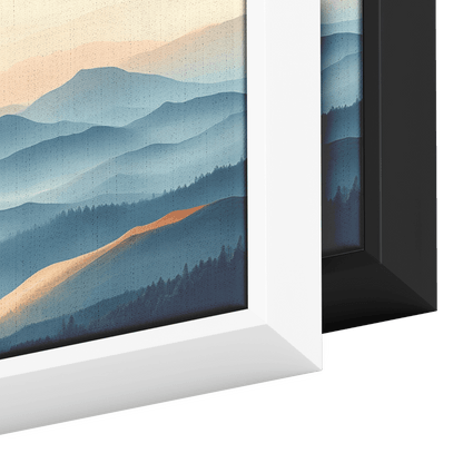 Panoramic Nature Illustration Muted Landscape Rolling Hills Beige Gray Taupe Tones Ultra High Definition Textured Minimalist Panoramic Framed Canvas Wall Art - Awakening Righteousness