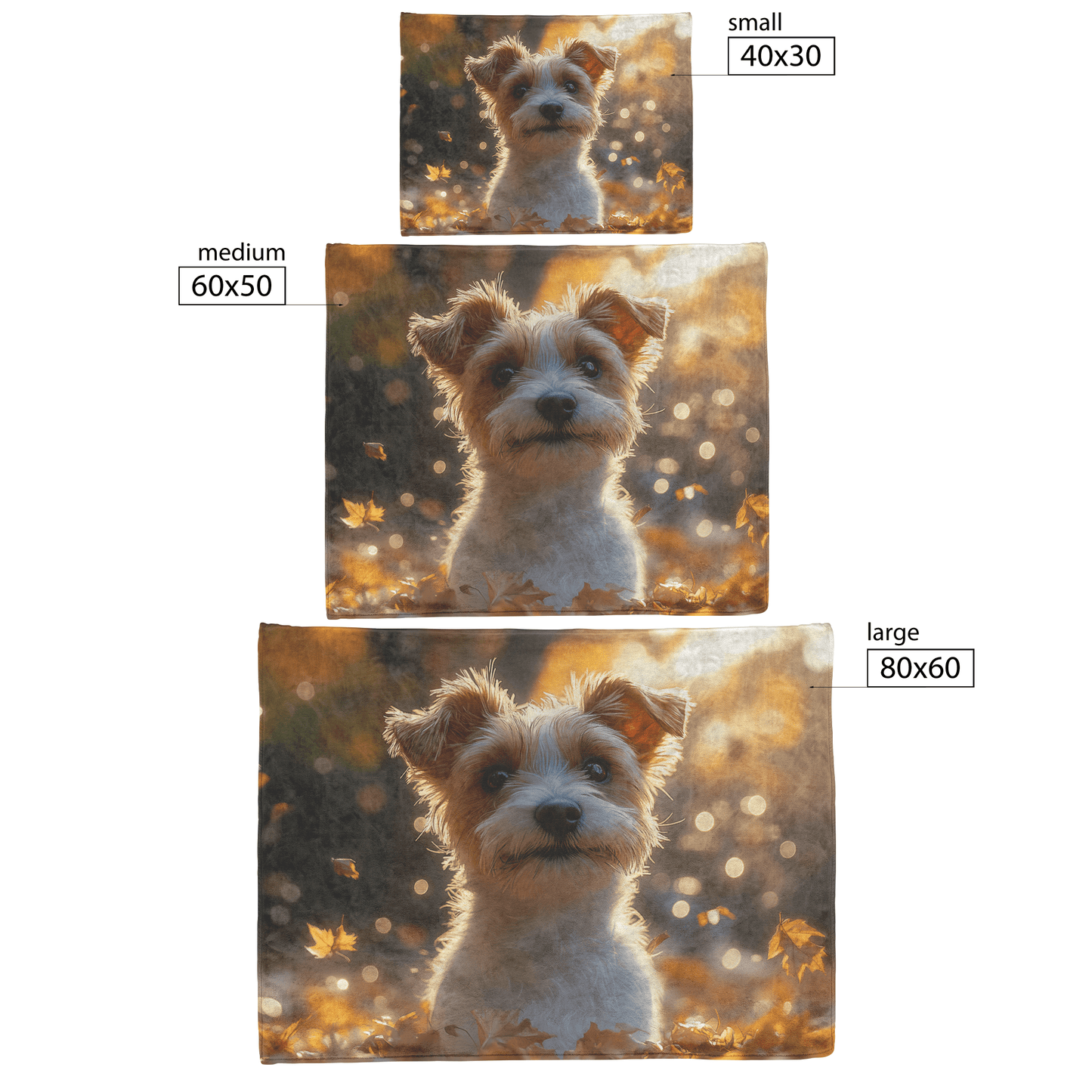 Parson Russell Terrier in Forest Setting Surrounded by Shimmering Textures and Glowing Silver Highlights Fleece Sherpa Blanket - Awakening Righteousness