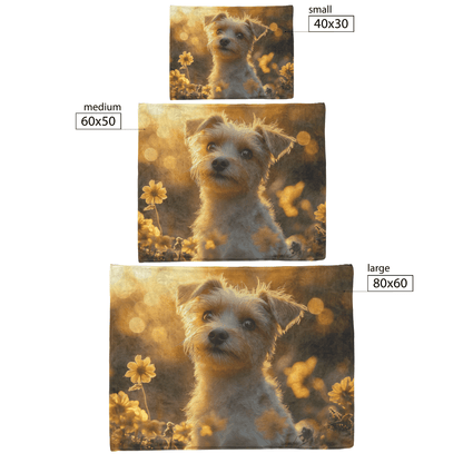 Parson Russell Terrier in Forest Setting Surrounded by Shimmering Textures and Glowing Silver Highlights Fleece Sherpa Blanket - Awakening Righteousness