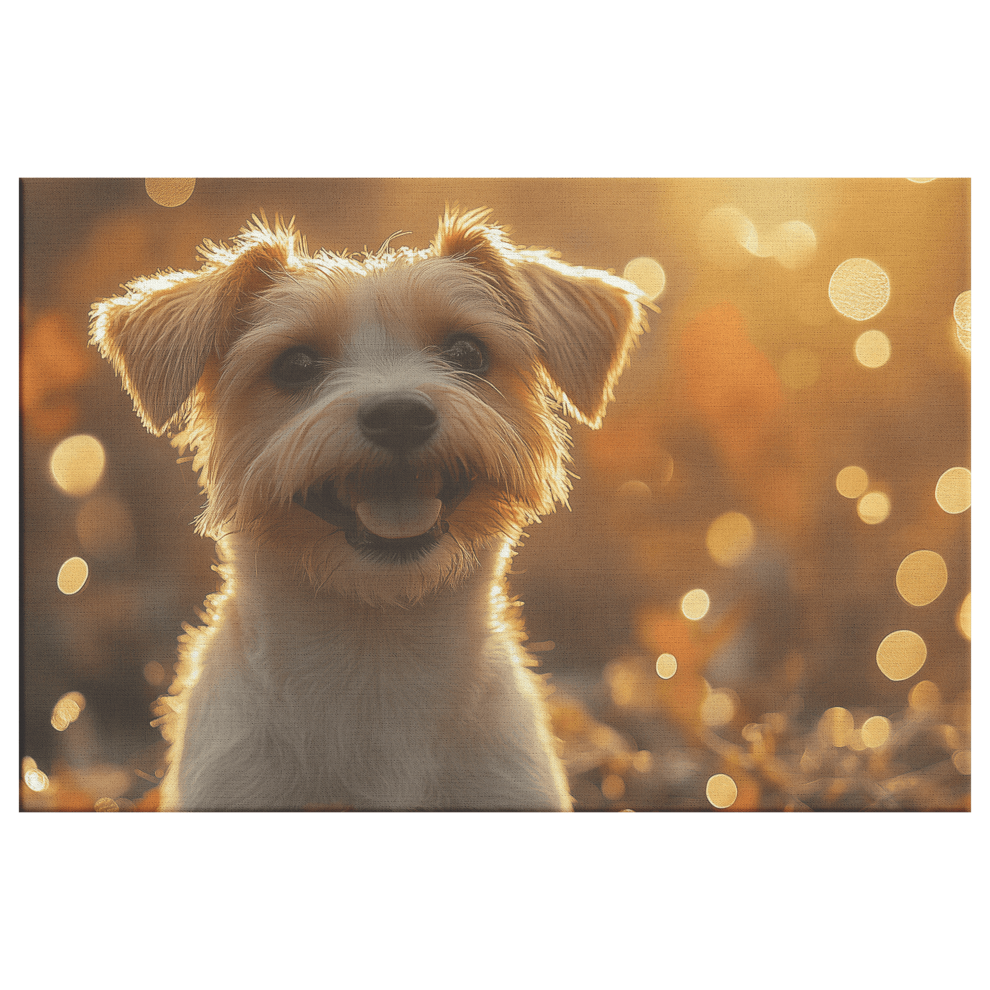 Parson Russell Terrier In Forest Setting With Shimmering Textures And Glowing Silver Highlights Canvas Wall Art Decor - Awakening Righteousness